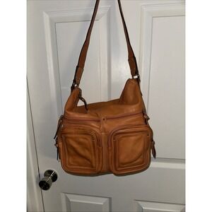 Tignanello Shoulder Bag  Orange Leather